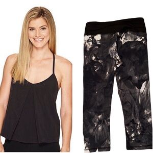 Lucy Set NWT Unhindered Bra Top Black Sz M & NWOT Capri Leggings Black/Gray Sz S